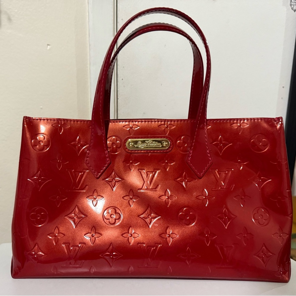 Louis Vuitton Shiny Red Embossed Tote